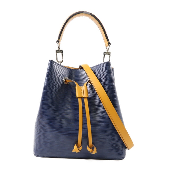 LOUIS VUITTON LV SHW Néo Noé BB 2 Way Bag M53610 Epi Leather Navy/Orange
