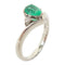 FINE JEWELRY 0.67ct Emerald/0.10ct Diamond Ring PT900 US#8.5