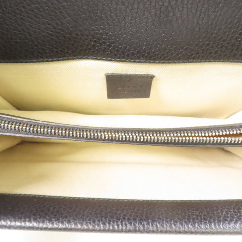 GUCCI GG SHW Dionysus Chain Shoulder Handbag 400249 Calfskin Leather Black
