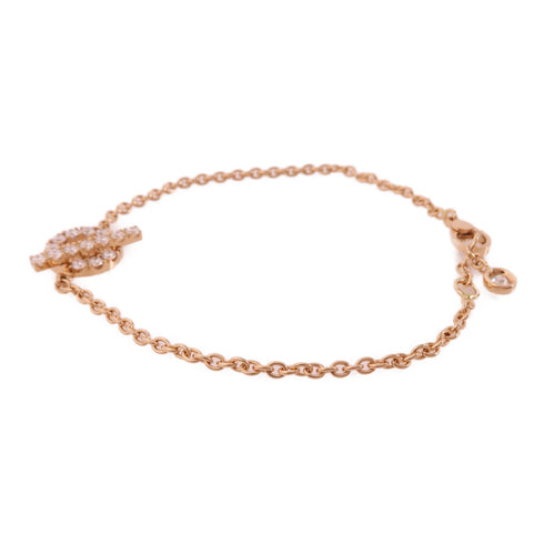 HERMES Finesse Bracelet Diamond 18K Pink Gold