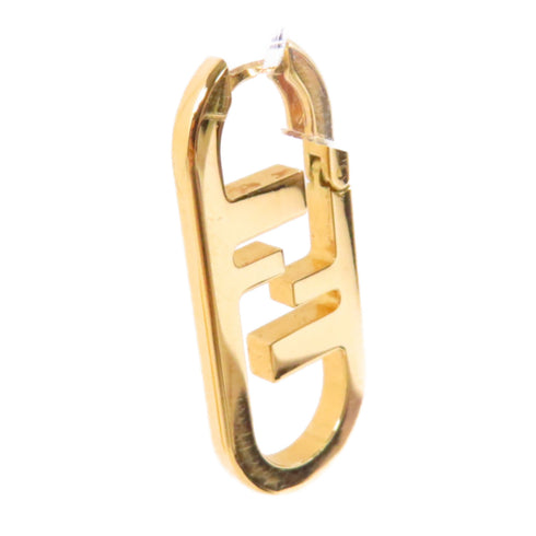 FENDI GHW Small O'Lock Earrings Metal Gold Tone Color