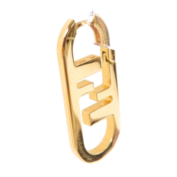 FENDI GHW Small O'Lock Earrings Metal Gold Tone Color