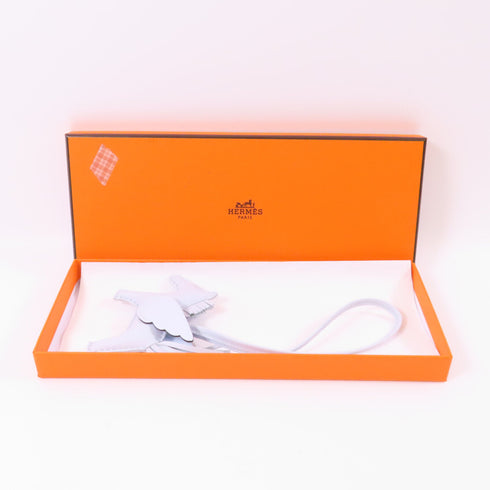 HERMES Rodeo Pegase PM Charm Milo Swift Leather Bleu Brume