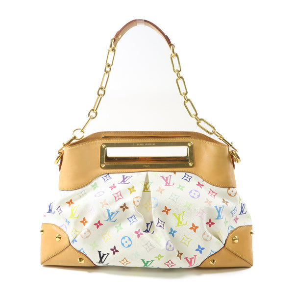 LOUIS VUITTON LV GHW Judy GM 2 Way Bag M40253 Monogram Multicolore White