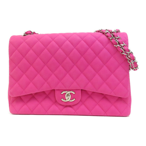 CHANEL Quilted CC SHW Maxi Jumbo Chain Shoulder Bag A58601 Leather Pink