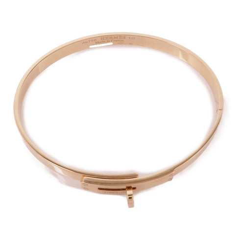 HERMES Kelly Bracelet Bangle 18K Pink Gold/Diamond