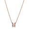 BVLGARI B-Zero1 Necklace 18K Pink Gold Ceramic Gold/White