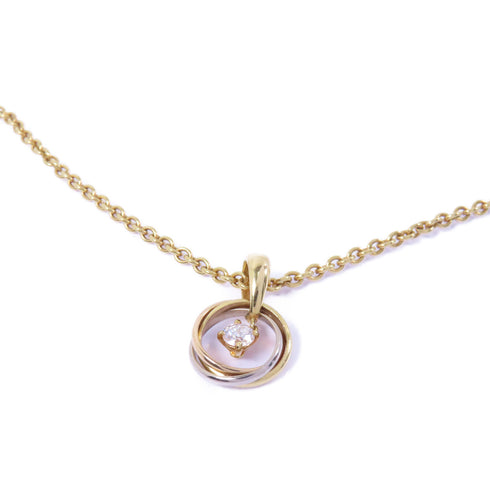 CARTIER Trinity Diamond Necklace Accessories 18K Yellow/White/Pink Gold