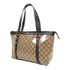 GUCCI GG GHW Shoulder Tote Bag 268640 Coated Canvas Brown