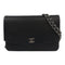CHANEL Quilted CC SHW Wallet On Chain Shoulder Bag Calfskin Leather Black