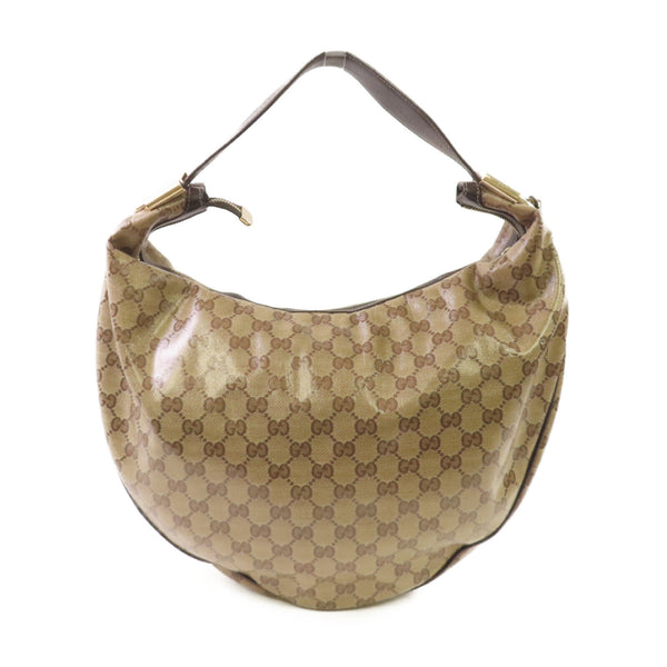 GUCCI GG GHW Duchessa Shoulder Bag Coated Canvas 181492 Brown