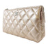 CHANEL Quilted CC SHW Pouch Cosmetic Bag Lambskin Leather Pink