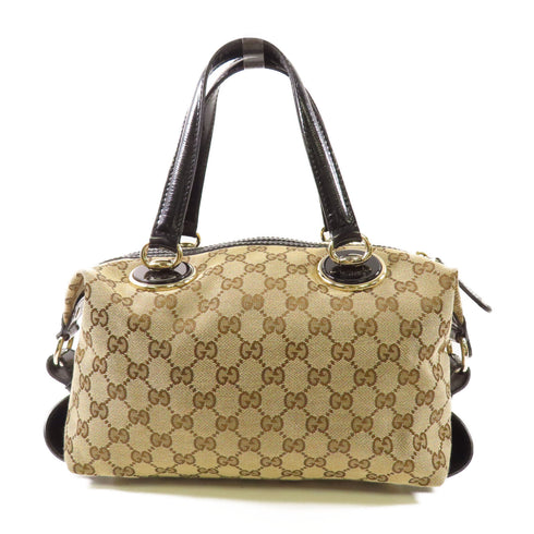 GUCCI GHW Handbag 203526 GG Canvas Brown