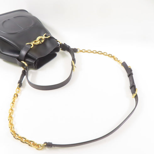 CHRISTIAN DIOR CD GHW C'est Dior 2 Way Shoulder Bag M227IUBHA Calfskin Leather