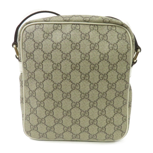 GUCCI GG GHW Shoulder Bag 233268 Coated Canvas White