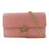 GUCCI GG GHW Wallet On Chain Shoulder Bag 409340 Calfskin Leather Pink