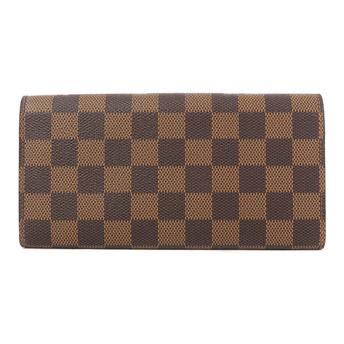 LOUIS VUITTON LV GHW Emilie Long Wallet N63544 Damier Ebene Brown