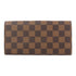 LOUIS VUITTON LV GHW Emilie Long Wallet N63544 Damier Ebene Brown