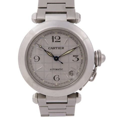 CARTIER Pasha C 2324 Automatic Watch Stainless Steel Silver