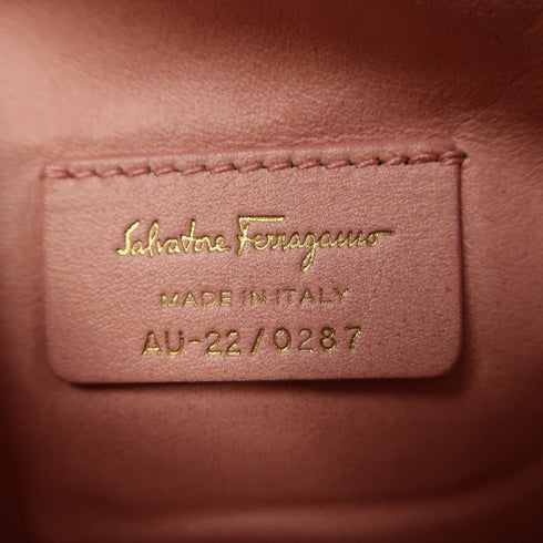 Salvatore Ferragamo Shoulder Bag Calfskin Leather Pink