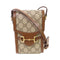 GUCCI GG GHW Horsebit Mini Shoulder Bag Crossbody Coated Canvas 625615 Brown