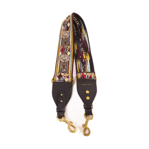 Christian Dior CD GHW Shoulder Strap Canvas Metal Multicolor