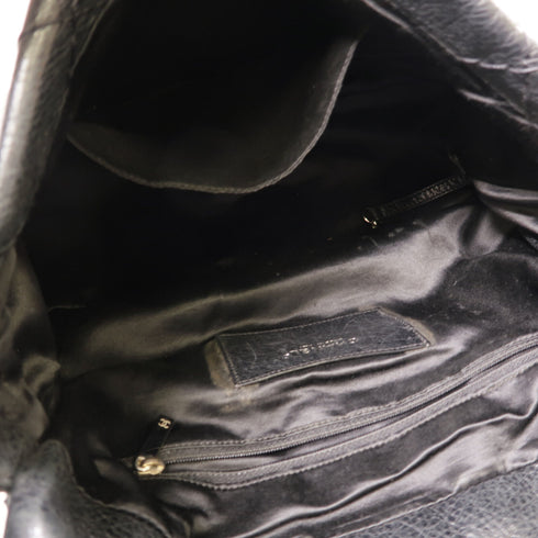 CHANEL CC SHW Shoulder Bag Calfskin Leather Black v2