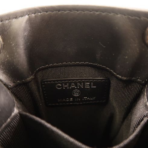 CHANEL CC GHW Chain Shoulder Bag Patent Leather Black v1