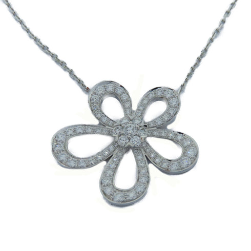 Van Cleef & Arpels Flowerlace Necklace Accessories VCARP05200 18K White Gold
