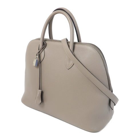 HERMES PHW Bolide 1923 30 Handbag Evercolor Leather Gris Asphalte Grey