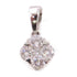 FINE JEWELRY 0.18ct Diamond Pendant Top 18K White Gold PT900 Platinum
