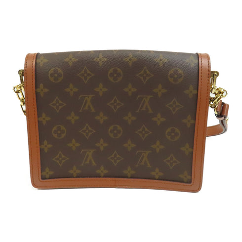 LOUIS VUITTON LV GHW Dauphine MM Shoulder Bag M45958 Monogram Reverse Brown