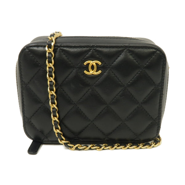 CHANEL Quilted CC Chain Camera Bag Ball Shoulder Bag AP2463 Caviar Leather Black