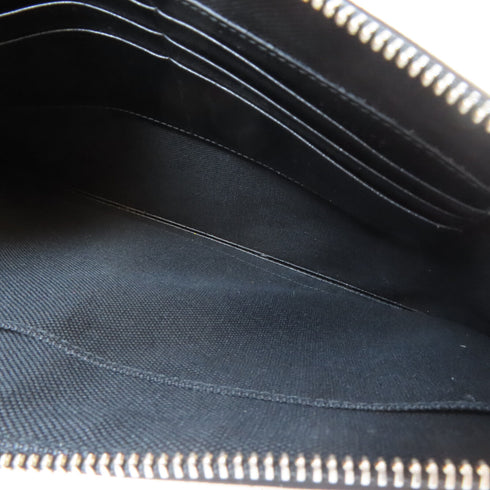 GUCCI GG SHW Clutch Pouch Bag 601087 PVC Coated Canvas Black Multi Color