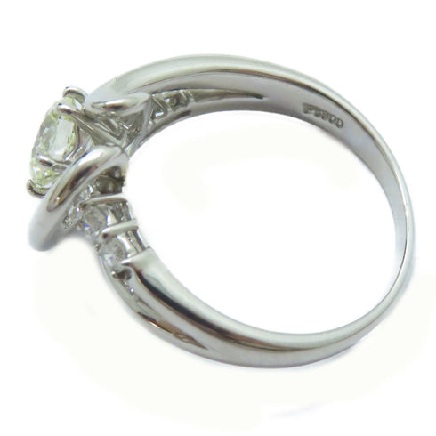 FINE JEWELRY 1.012ct Diamond 0.35ct Diamond Ring PT900 Platinum US#8.75