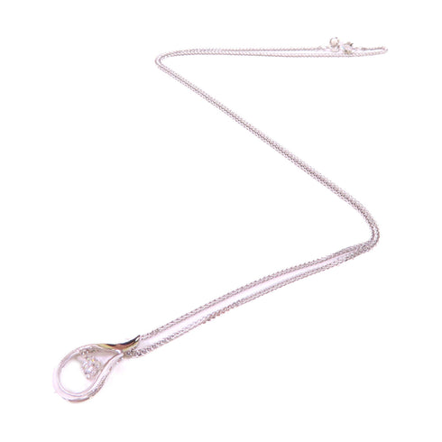 Fine Jewelry 0.23ct Diamond Necklace 18K White Gold