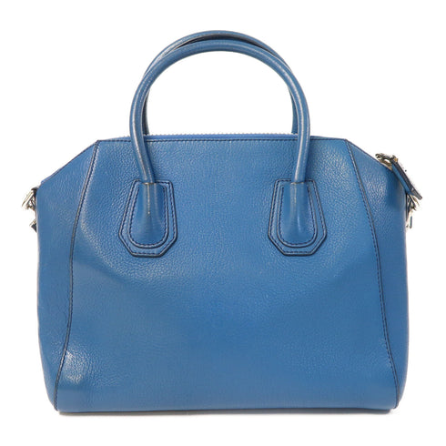 GIVENCHY SHW 2 Way Shoulder Bag Calfskin Leather Blue