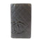 CHANEL Quilted CC SHW Cambon Long Wallet Calfskin Leather Black v2