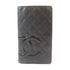 CHANEL Quilted CC SHW Cambon Long Wallet Calfskin Leather Black v2