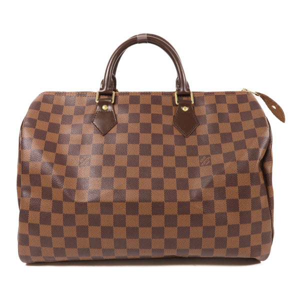 LOUIS VUITTON LV GHW Speedy 35 Handbag N41523 Damier Brown v1