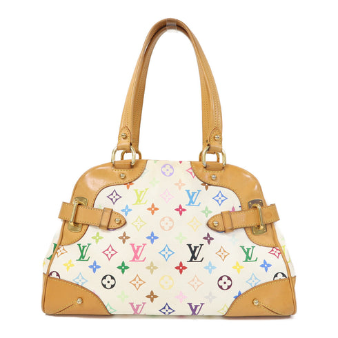 LOUIS VUITTON LV GHW Claudia Shoulder Bag M40193 Monogram Multicolore White v1