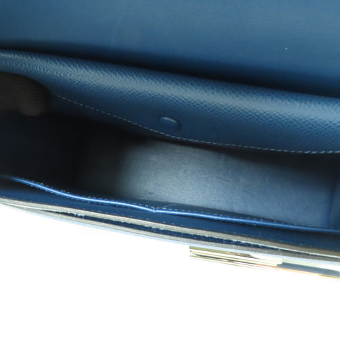 HERMES PHW Verrou 23 Shoulder Bag Veau Epsom Leather R2 Bleu Agate