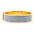 HERMES GHW Clic H Bracelet Metal Gold/Blue