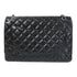 CHANEL Quilted CC SHW Maxi Jumbo Chain Shoulder Bag Lambskin Leather Black