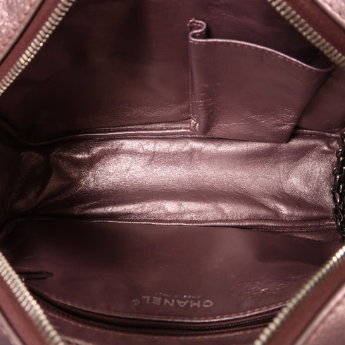 CHANEL CC Chain Shoulder Bag Calfskin Leather Metallic Pink