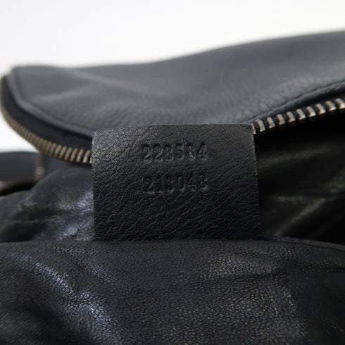 GUCCI GG SHW 2 Way Shoulder Bag 228584 Calfskin Leather Black