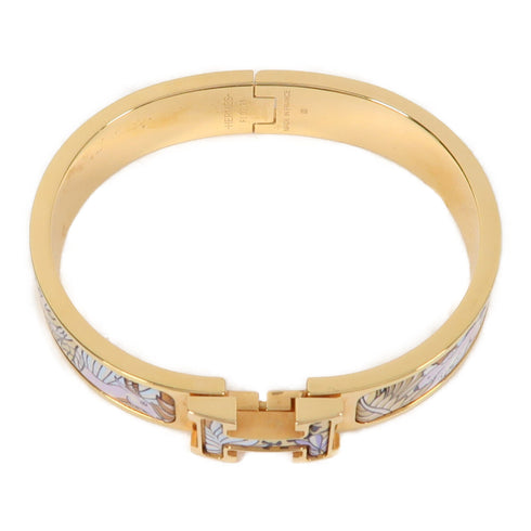 HERMES Clic H Bangle Metal Gold/Muticolor