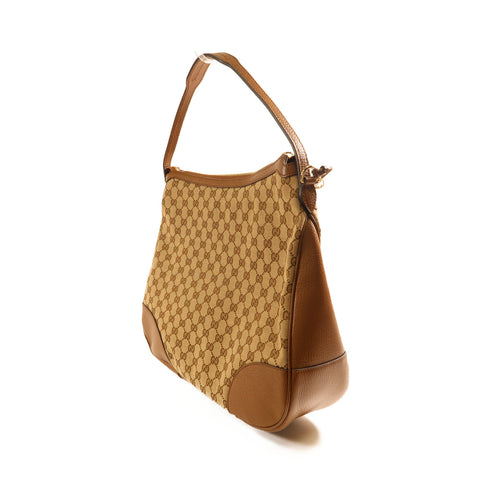 GUCCI GG GHW Bree Mico Hobo Shoulder Bag Canvas 449244 Brown v1