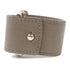 HERMES SHW Pavane Bracelet Bangle Veau Epsom Leather Etain Gray Hermes #XS #15cm