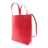 CELINE SHW Cabas Bag 2 Way Shoulder Bag Handbag Calfskin Leather Red